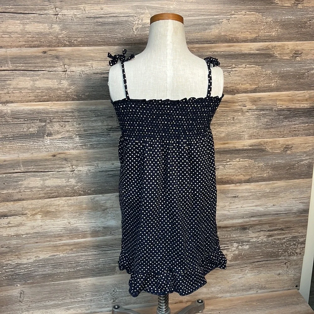 Oshkosh Girls Navy Polka Dot Tank Dress